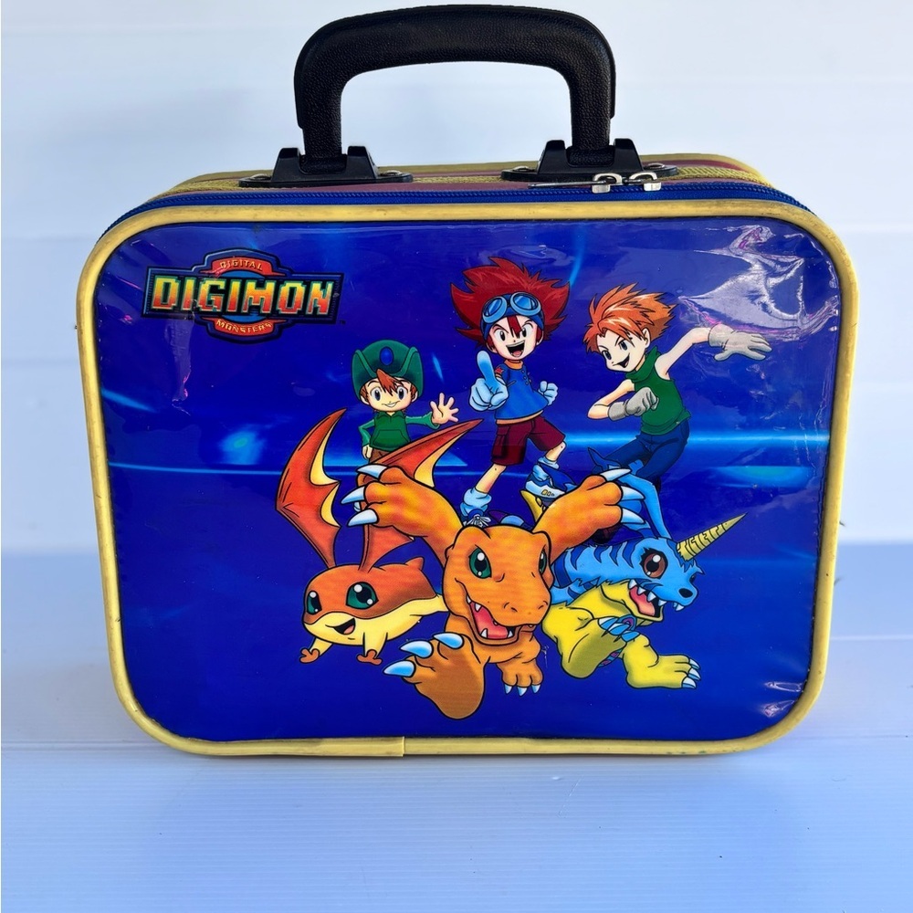 Vintage 90s Digimon Vinyl Lunch Bag Anime Case